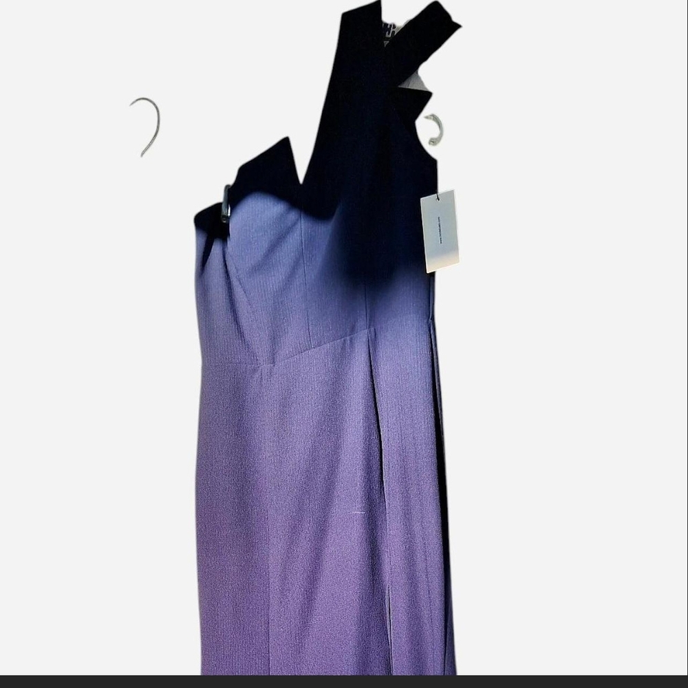 Elegant Blue One Shoulder Women's Dress